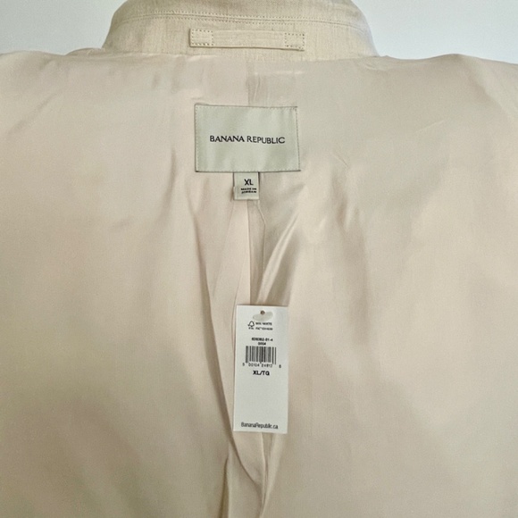 *SOLD* BNWT Banana Republic Lina Relaxed Linen Blazer - Natual - XL - Picture 10 of 10